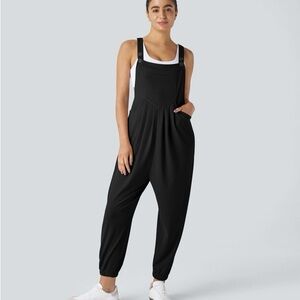 NWT Halara Waffle Casual Jogger Overalls, Adjustable Straps
